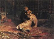 Ivan the Terrible and his son ivan on 15 November 1581 1885 Ilya Repin